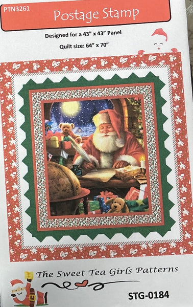 Santa Postage Stamp Lap Quilt