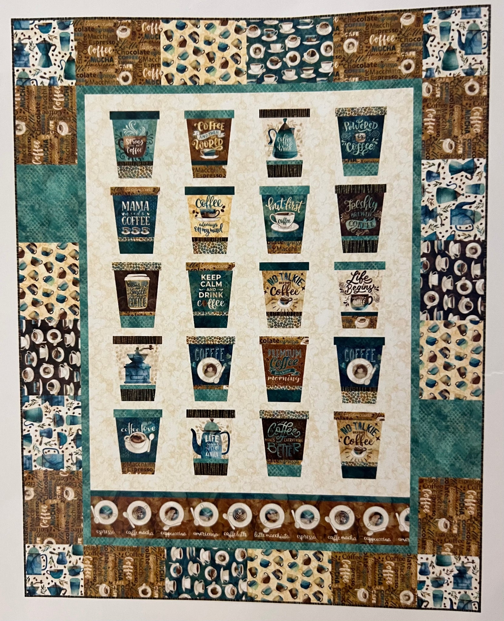 Designer Cups Lap Quilt Kit