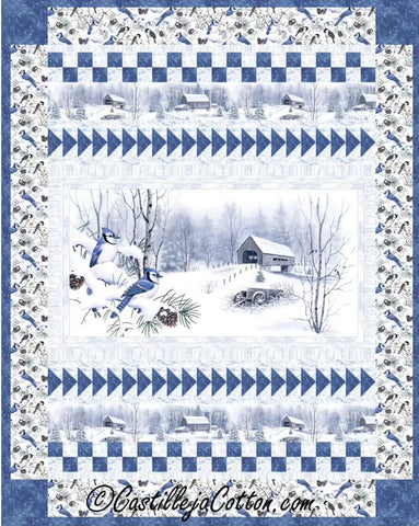 Flannel Winter Jays Lap Quilt Kit